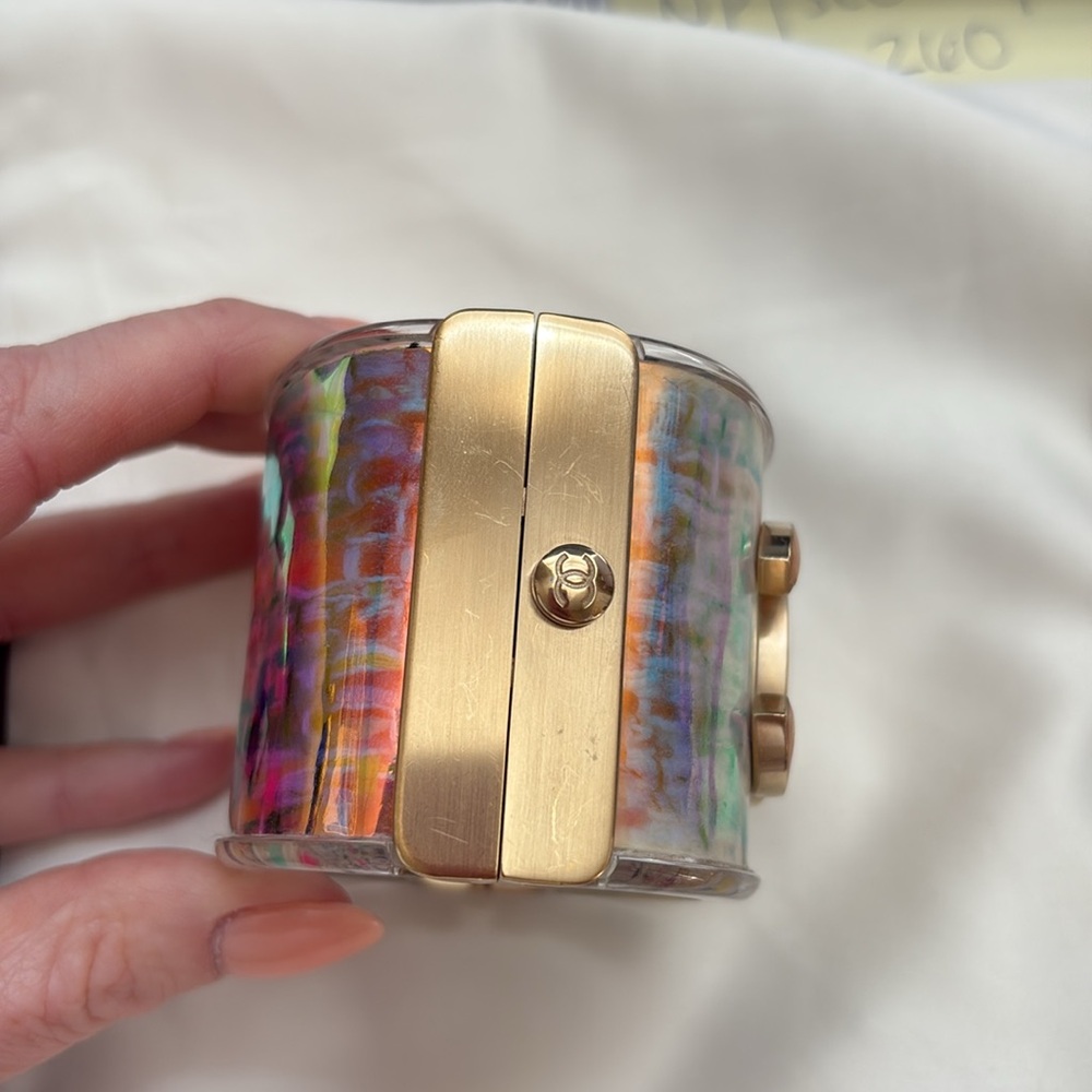 Chanel Rare iridescent Cuff Bracelet - Picture 5 of 7